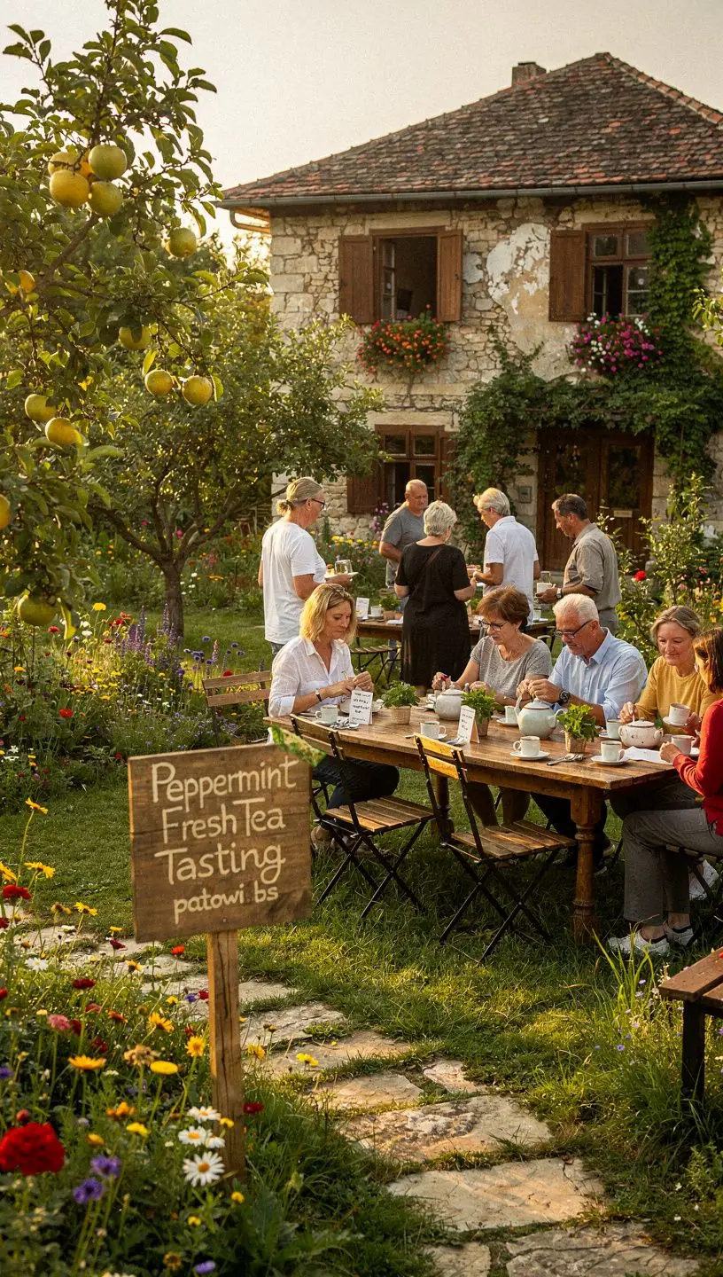 Illatos mentatea, gőzölgő pohárban, frissítő hatással.