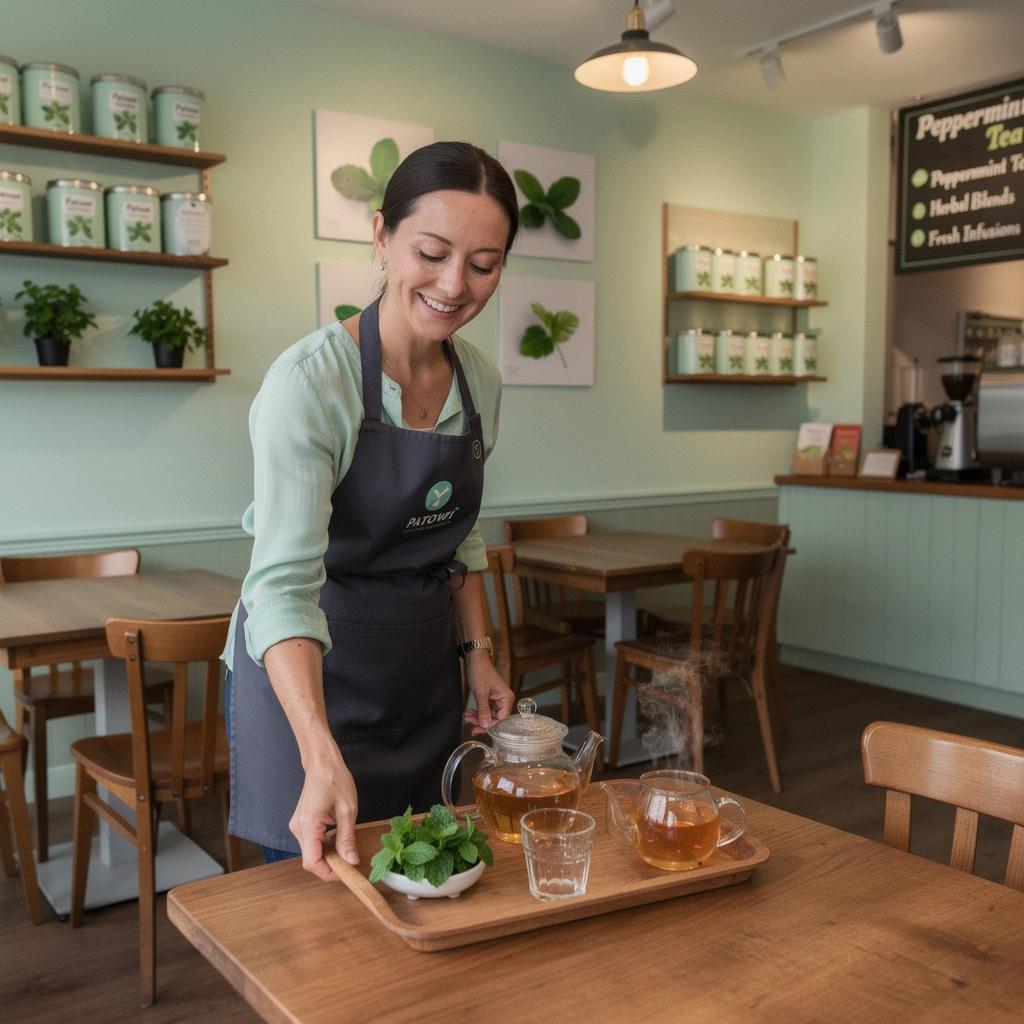 Borsmentatea szervírozva citromszeletekkel