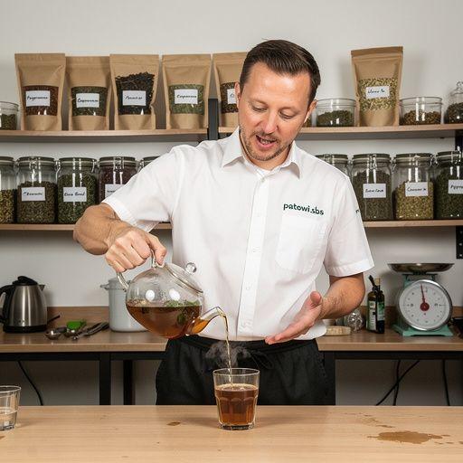 Borsmenta ízű tea pohárban, jéggel